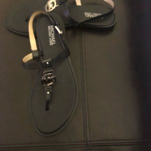 MK flat strap sandals